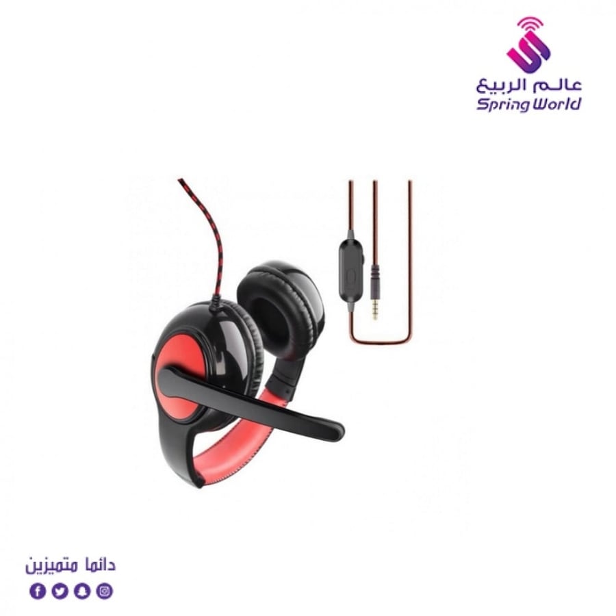 سماعة رأس ستريو للألعاب بإضاءة ليد OVLENG OV-P8