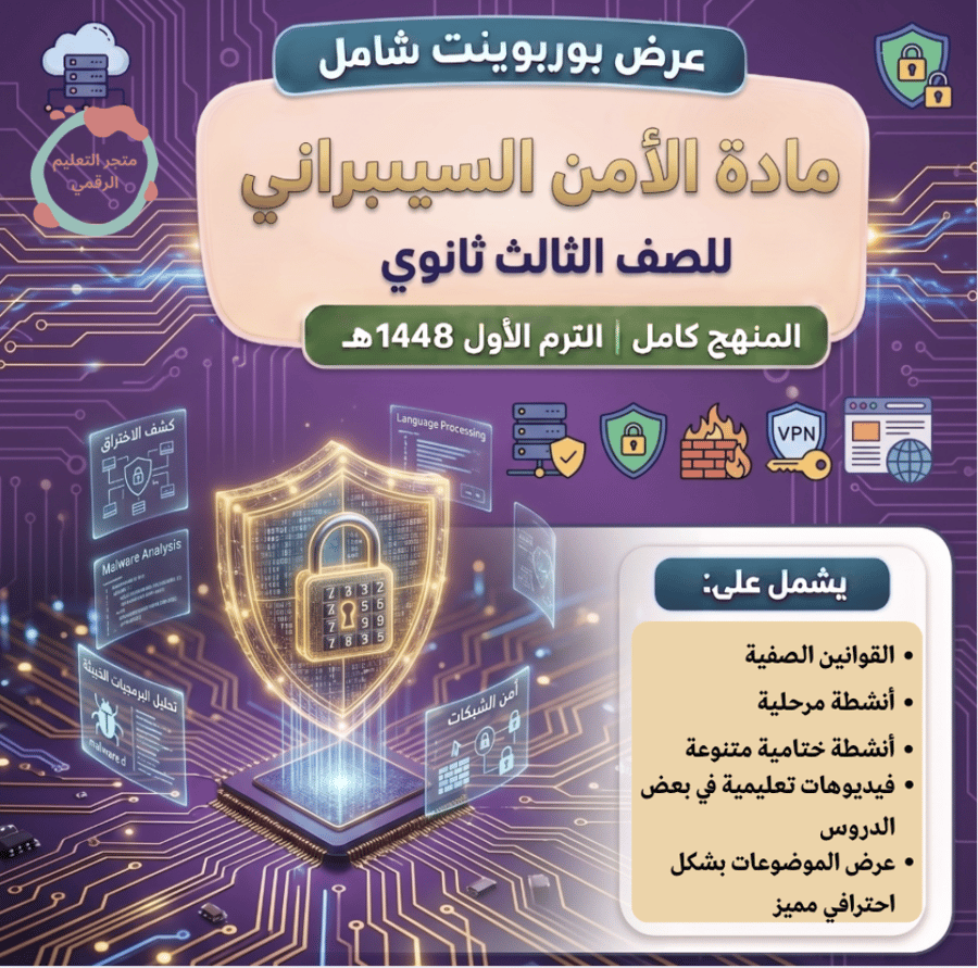 الأمن السيبراني - ثانوي مسارات - ١٤٤٨