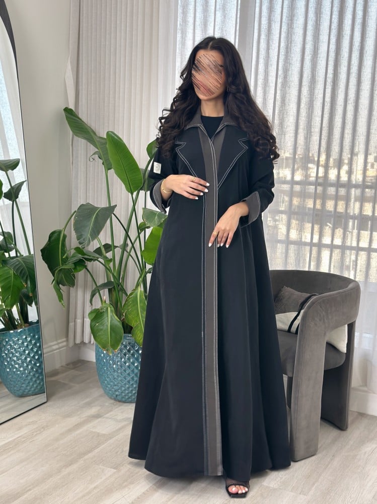 عباية كريب اسود صيفية