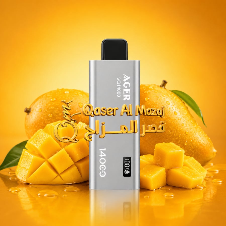 سحبة جاهزة اجير دبل مانجو AGER SQ Double Mango 14000 Puffs Disposable