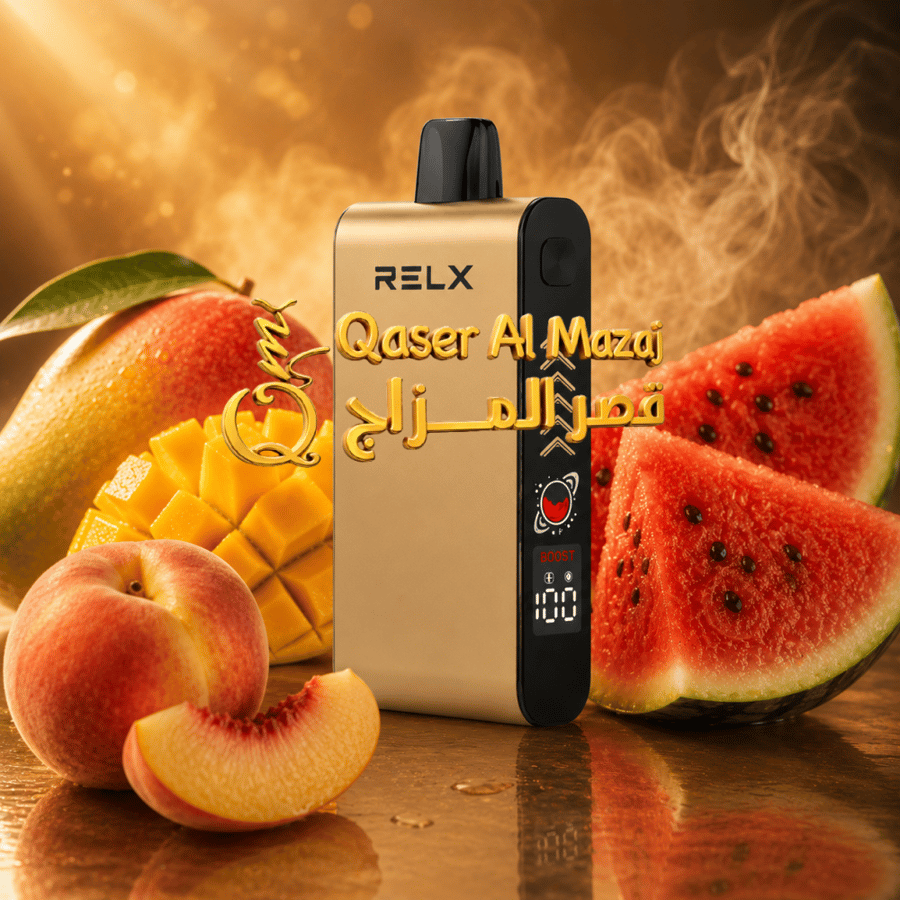 سحبة جاهزة ريلاكس بليد خوخ مانجو بطيخ RELX Blade Peach Mango Watermelon 40000 Puffs Disposable