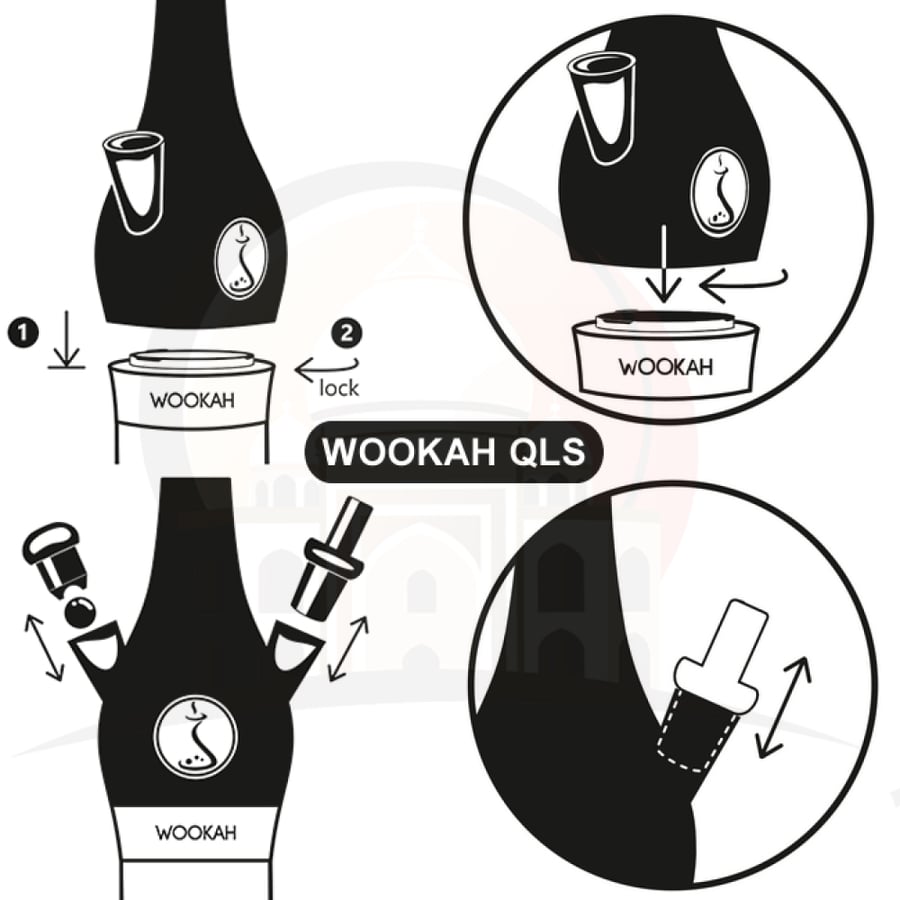 WOOKAH Black Nox Black Check Hookah
