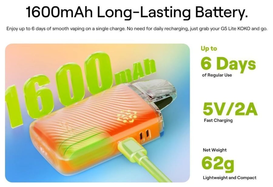 جهاز سحبة كاليبرن Uwell Caliburn G5 Koko Pod System