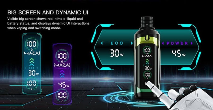 سحبة شيشة مزاج جاهزة لوش ايس Mazaj M-Power Shisha DTL Lush Ice 20000 Puffs Disposable