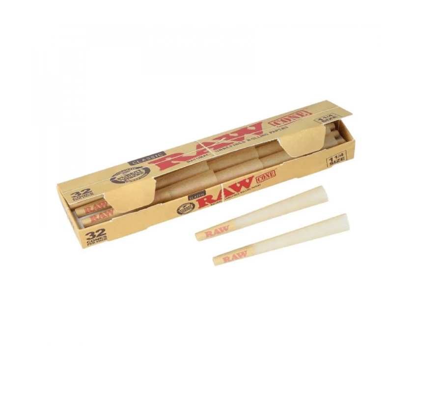 ورق لف راو كلاسيك جاهزة حجم انش و ربع  RAW Classic Cones 1 1/4 (32Pcs)