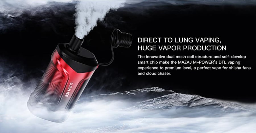 سحبة شيشة مزاج جاهزة خوخ ايس Mazaj M-Power Shisha DTL Peach Ice 20000 Puffs Disposable