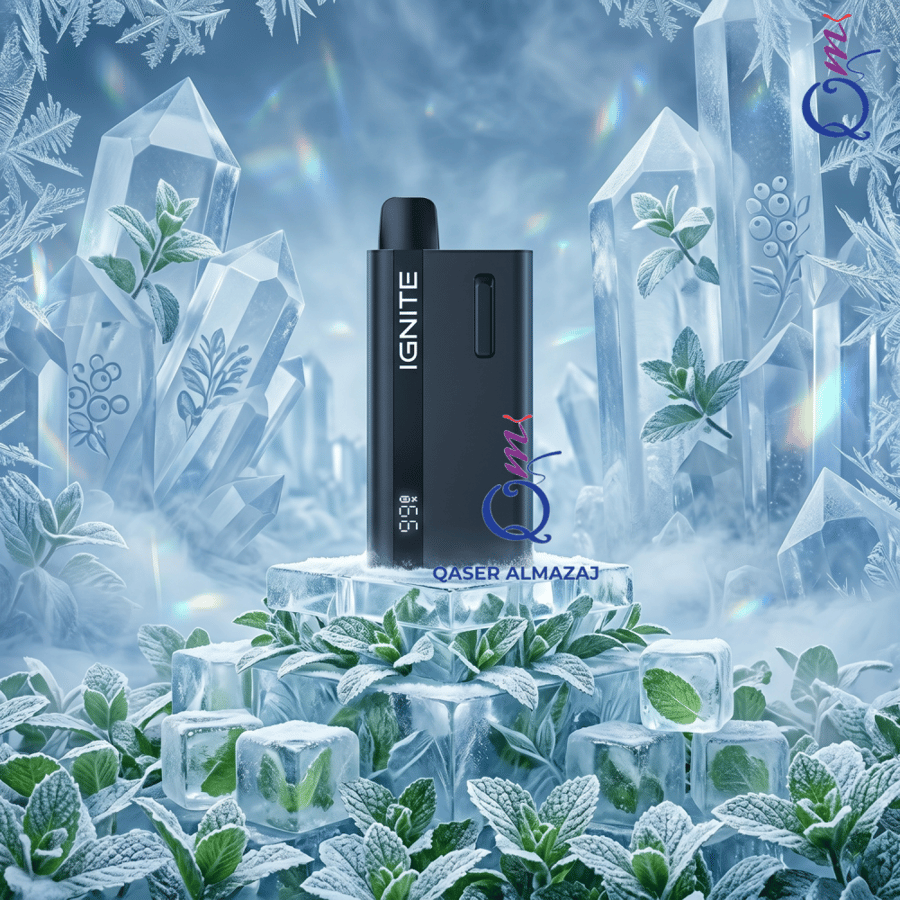 جهاز "بطارية" + بود نكهة نعناع مثلج IGNITE PLUS Device "Battery" + Pod Mint Ice 25000 Puffs