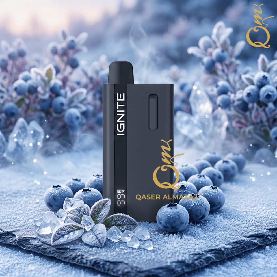 جهاز "بطارية" + بود نكهة بلوبيري "توت أزرق" مثلج IGNITE PLUS Device "Battery" + Pod Blueberry Ice 25000 Puffs