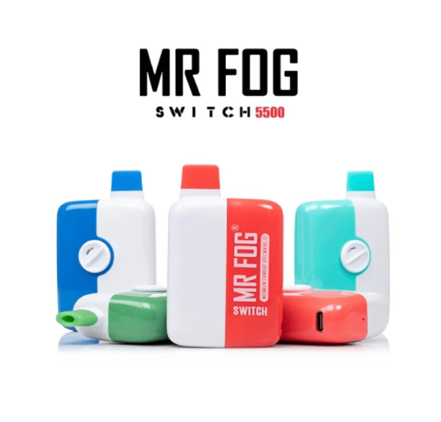 سحبة مستر فوج جاهزة خوخ مشمش أيس MR FOG Switch Peach Apricot Ice 5500 Puffs Disposable