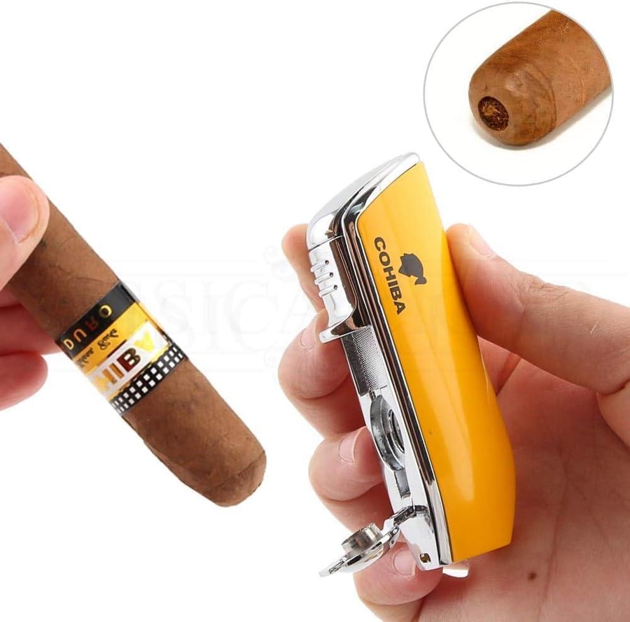 Cohiba Cigar Jet Lighter Classic Yellow