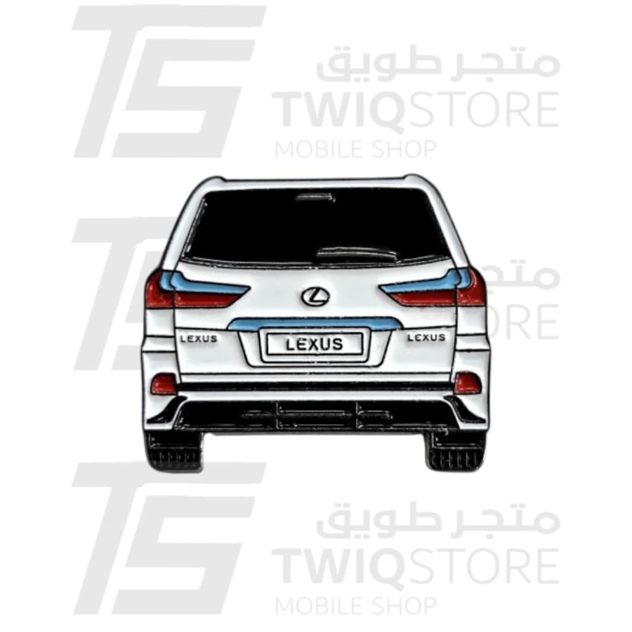 استكر معدني - خلفية جيب لكزز ابيض