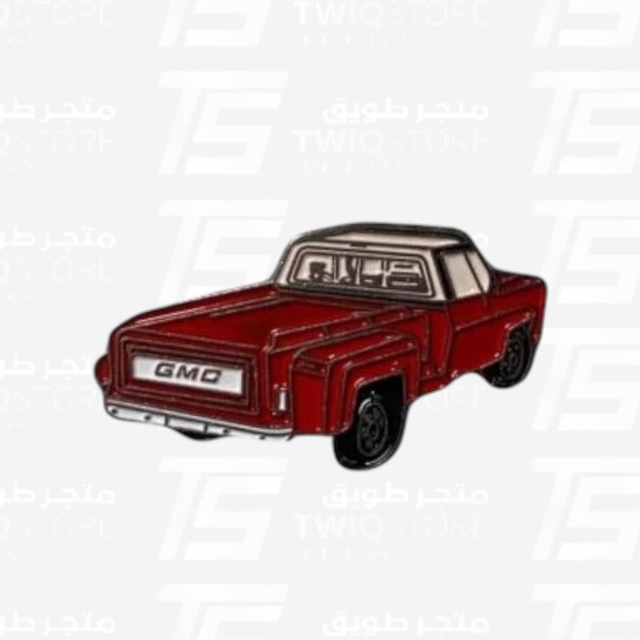 Metal sticker - Red GMC truck