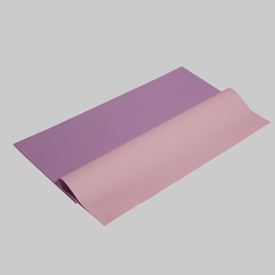 Double-sided light pink and lilac plastic wrapping (20 wraps)