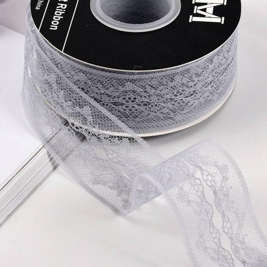 Gray lace fabric (25 meters)