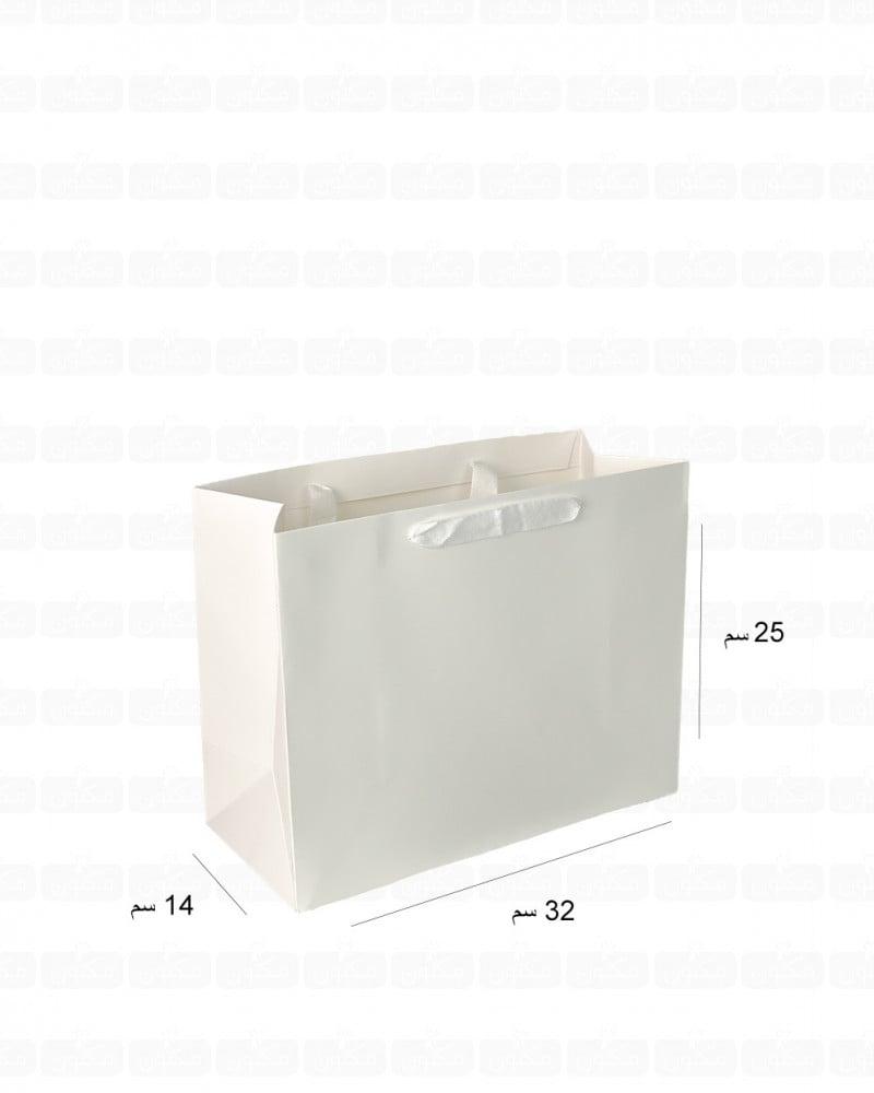 Kraft bags, medium display, white (12 bags)