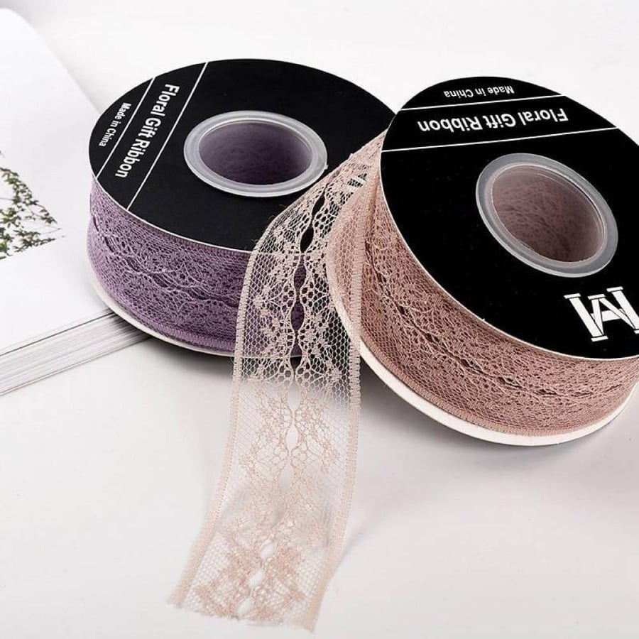 Gray lace fabric (25 meters)