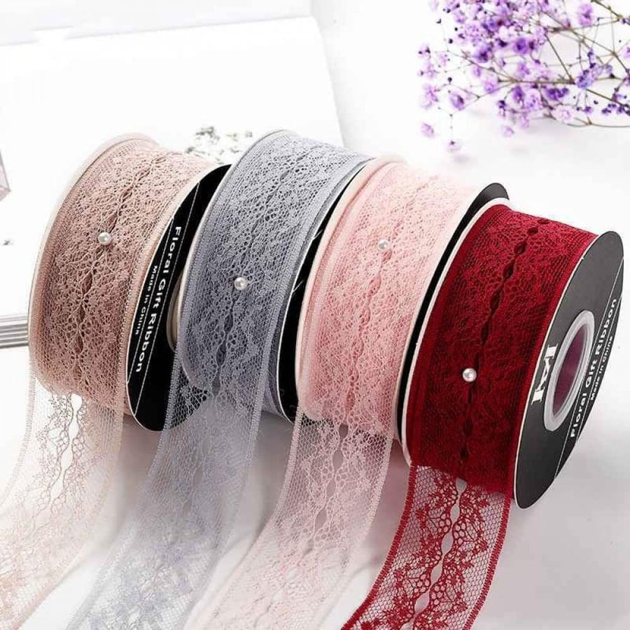 Gray lace fabric (25 meters)