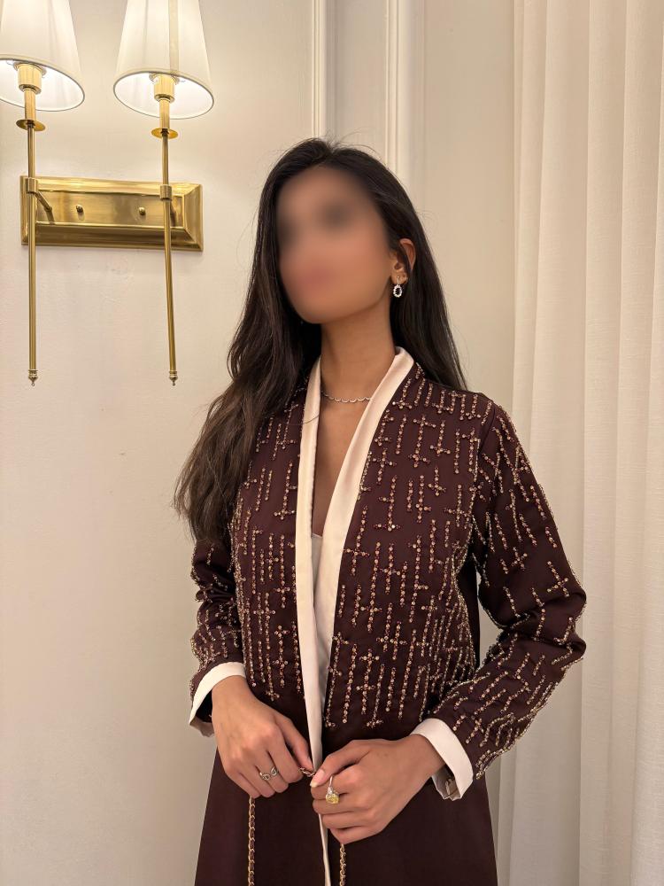 Abaya decorated with Swarovski