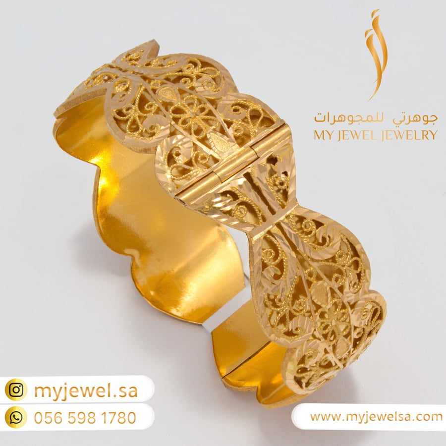 اسوارة ذهب عريضة