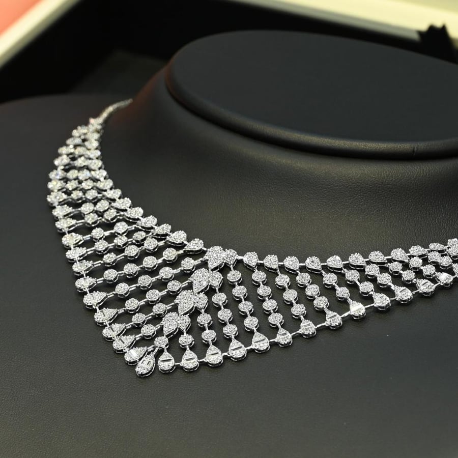 White gold set Tiara