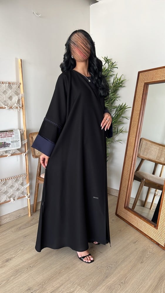 عباية كتان اسود