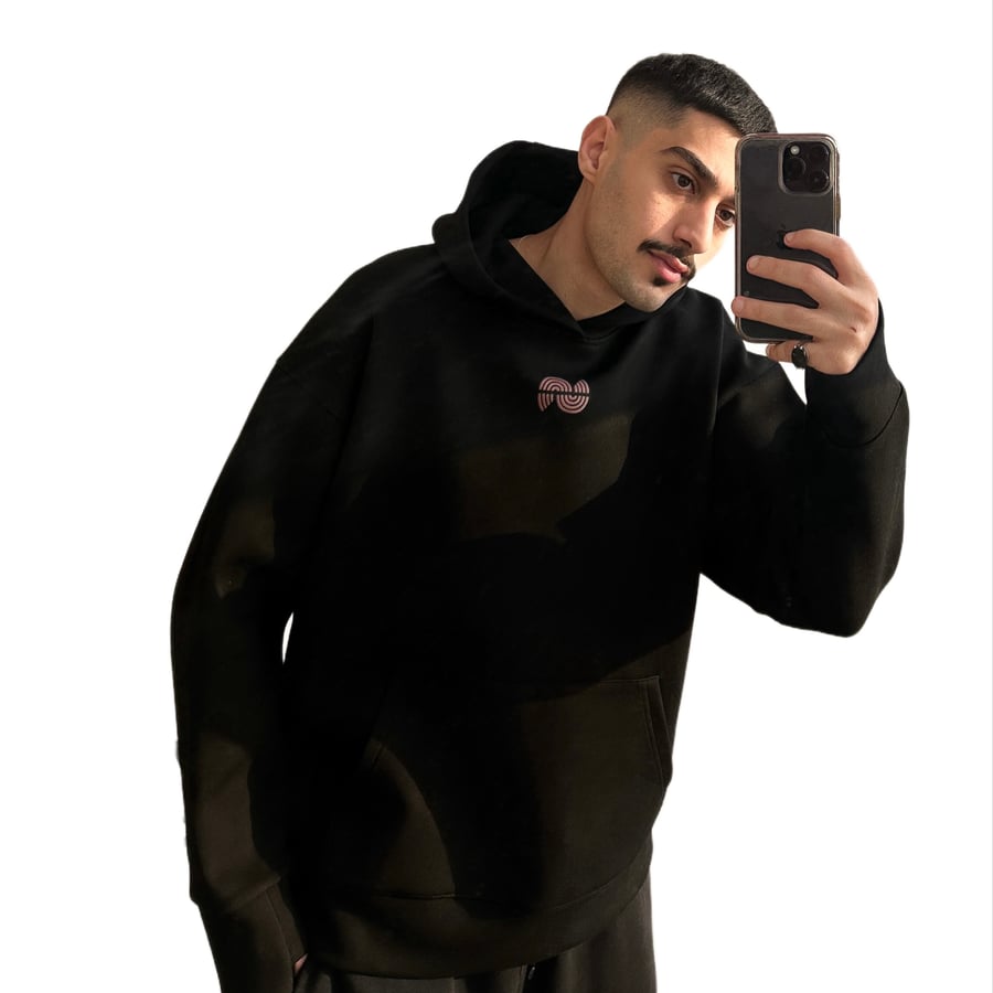 Black hoodie unisex oversized
