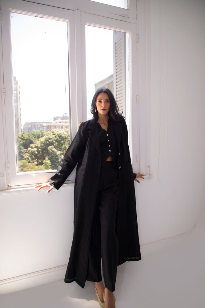Linen Blazer Abaya