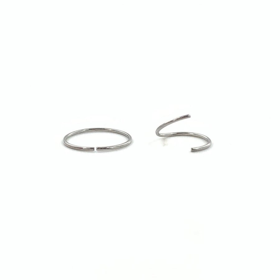 22g Silver Hoop Bendable