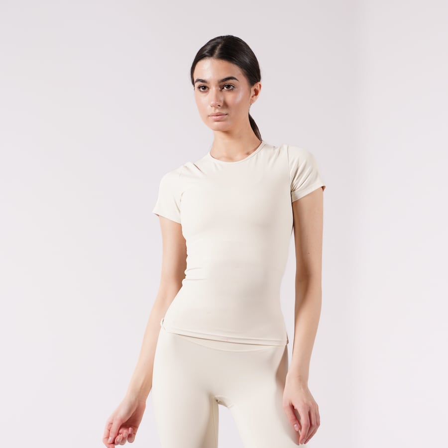 Short Sleeve Top - Ivory White