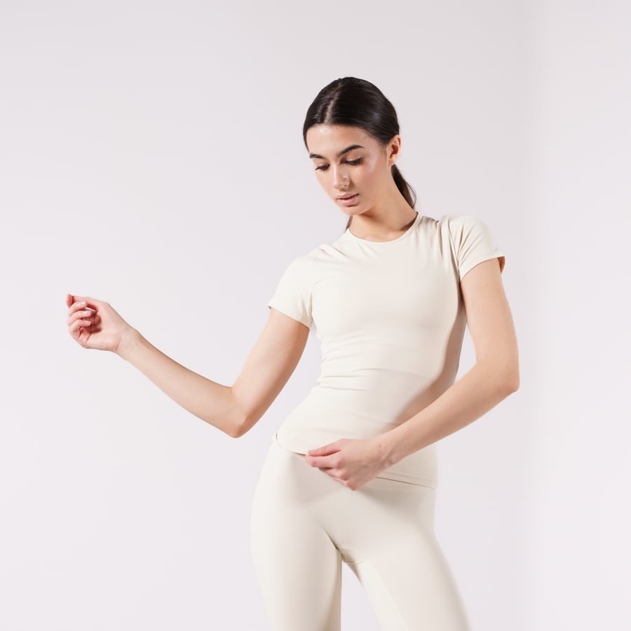 Short Sleeve Top - Ivory White