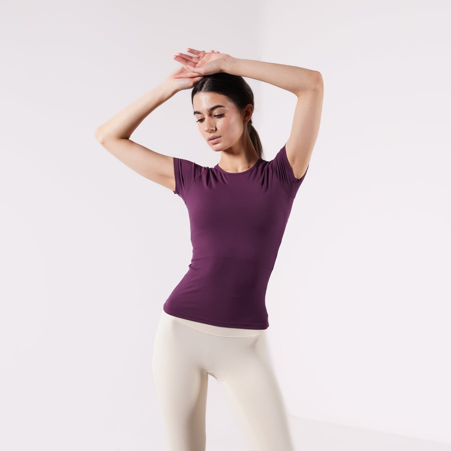 Short Sleeve Top - Plum