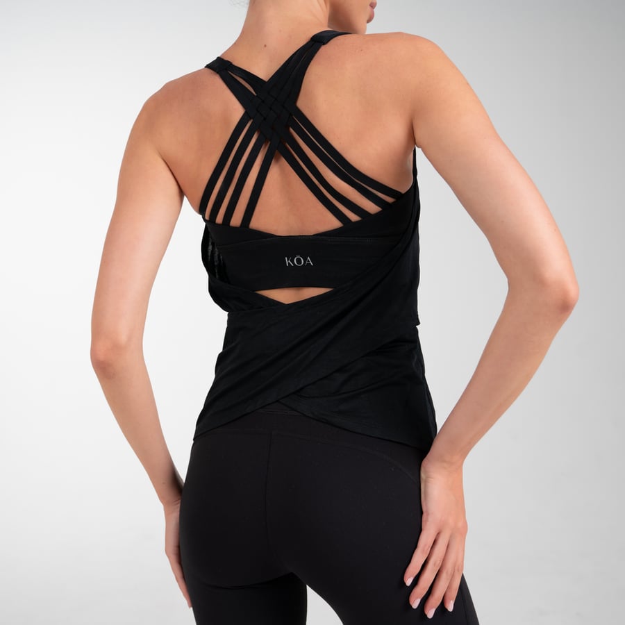 Crossback Bra Tank – Black