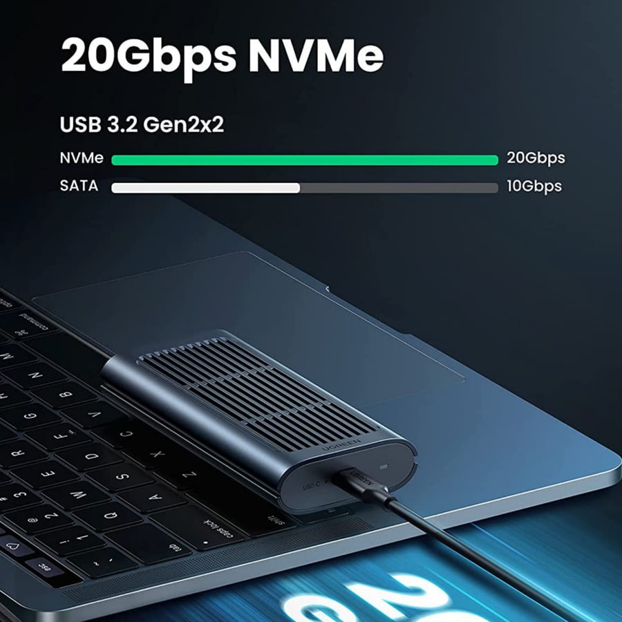 يوجرين - حافظة ذاكرة M.2 SSD متنقلة