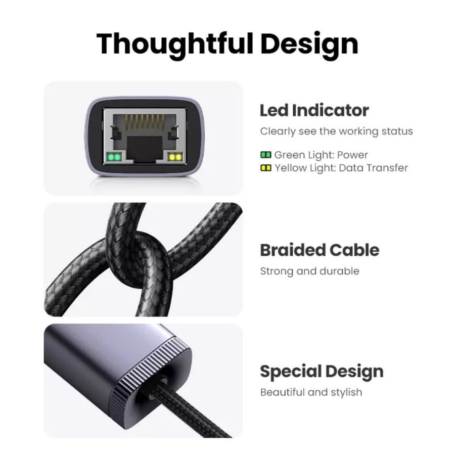 يوجرين - محول إيثرنت من منفذ USB-C