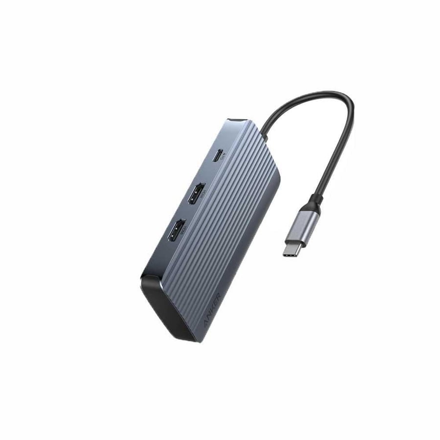 انكر وصلة متعددة المنافذ الى تايب سي (7 في 1) منفذين HDMI + منفذ تايب سي + 4 منافذ يو اس بي