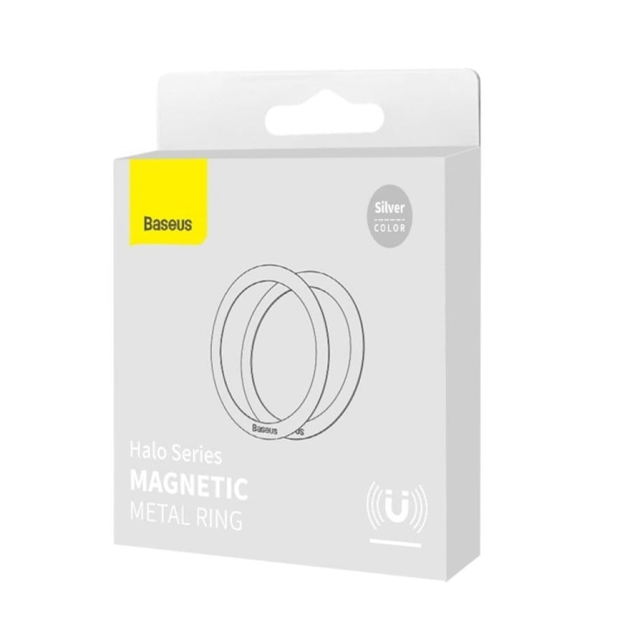 Baseus Magnetic Halo Metal Ring for iPhone - Silver