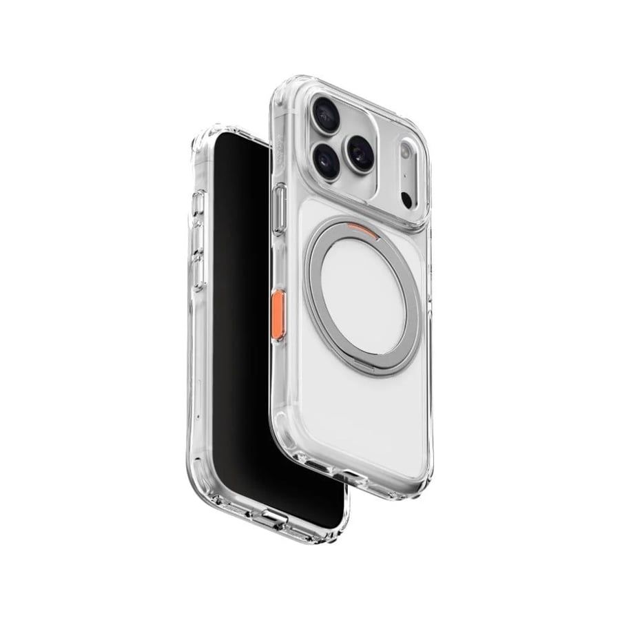 يونيك كفر حماية SWIVIX KICKSTAND مسكة للايفون 18 برو و 18 بروماكس - شفاف