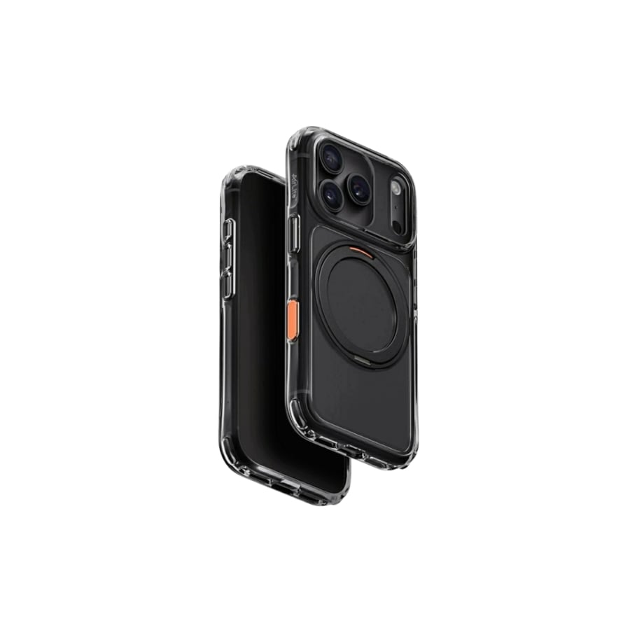 يونيك كفر حماية SWIVIX KICKSTAND مسكة للايفون 18 برو و 18 بروماكس - اسود كربوني