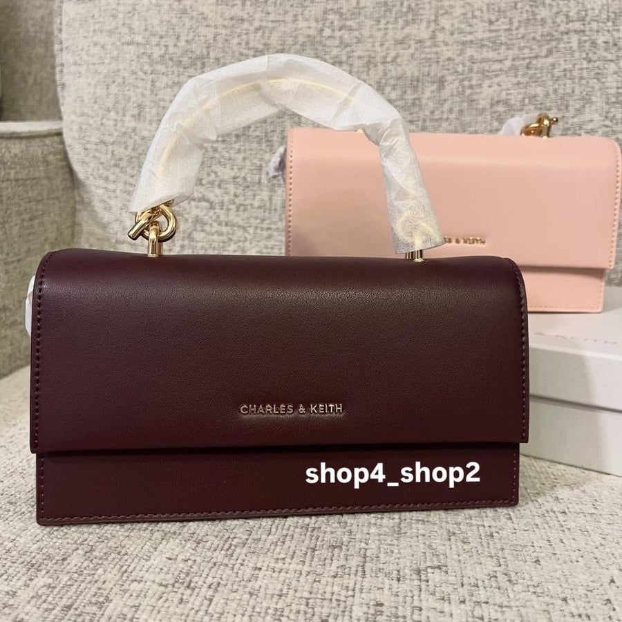 A maroon bag Charles and Keith