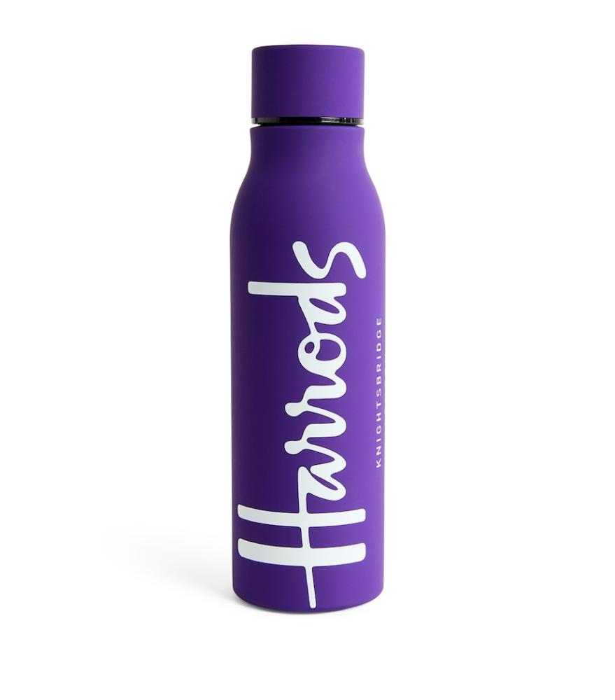 Harrods purple water bottle