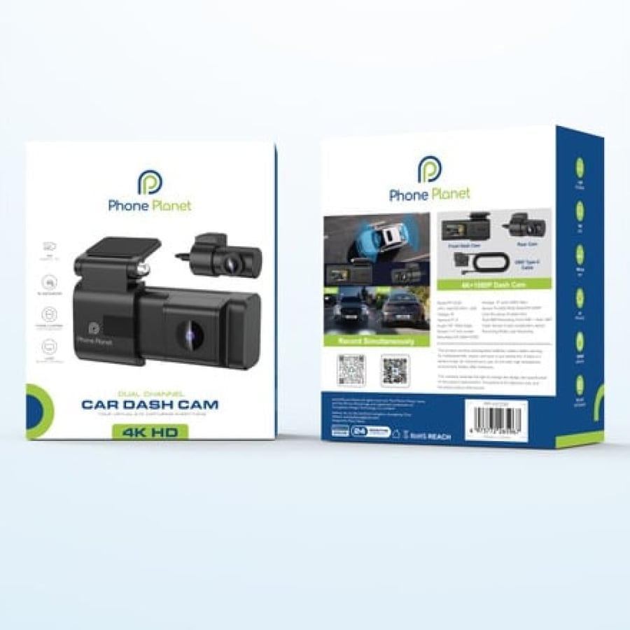 داش كام فون بلانت 4k امامي خلفي مع كيبل OBD