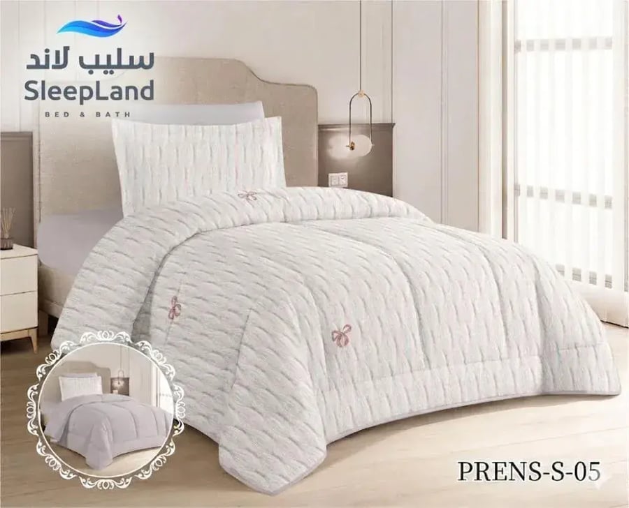 مفرش بكج النوم الفندقي بنقشة نباتية