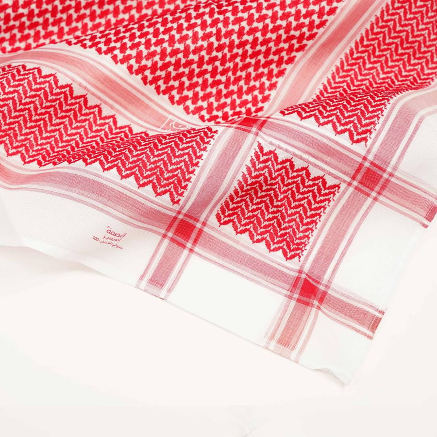 شماغ البصمة لون احمر مميز