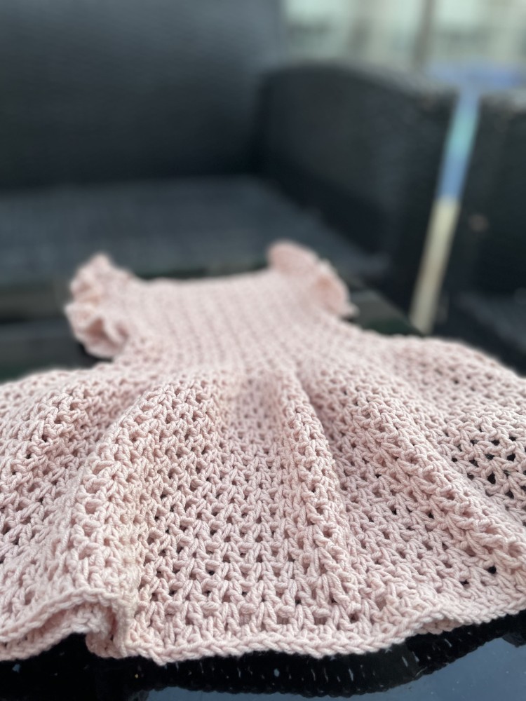 فستان كلوش-Yarn art khawla