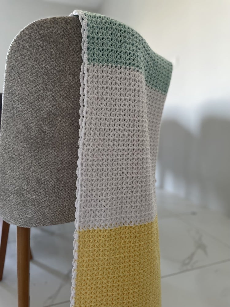 بطانية مواليد كروشيه-Yarn art khawla