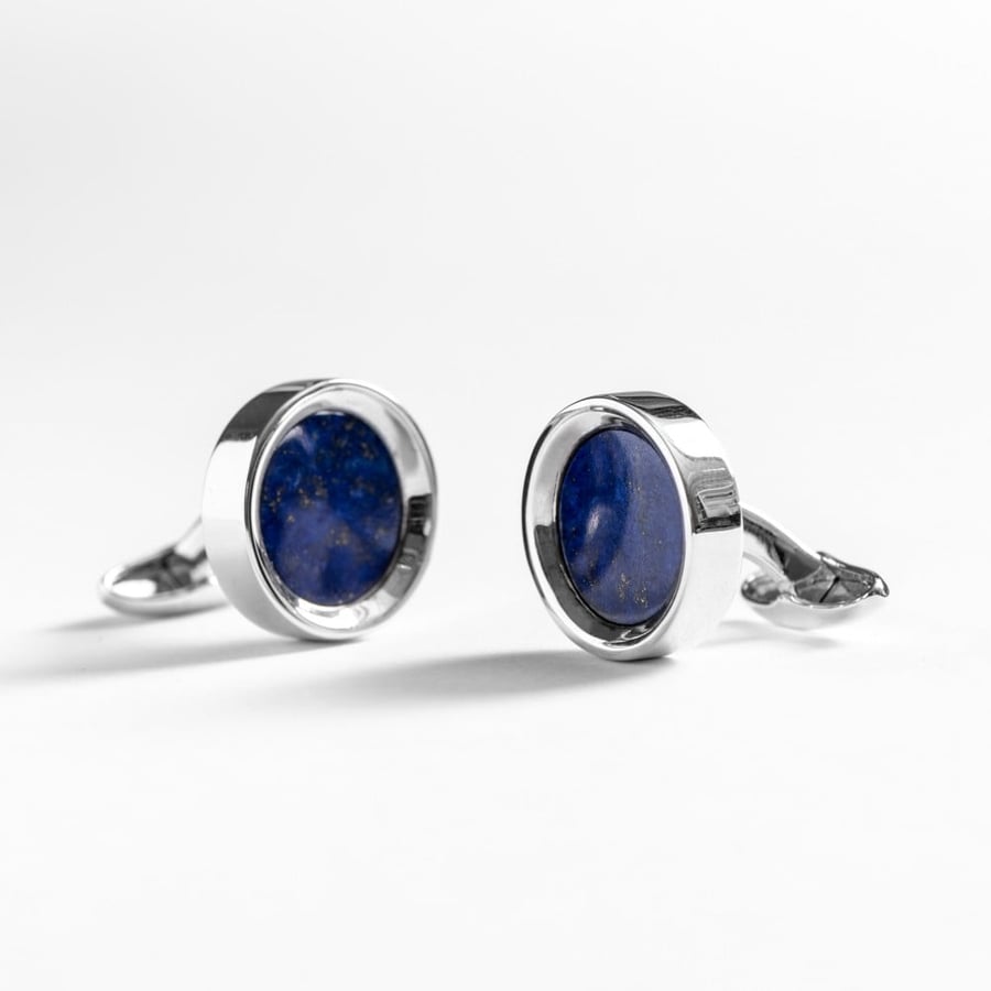 Lapis Lazuli, Silver Cufflinks