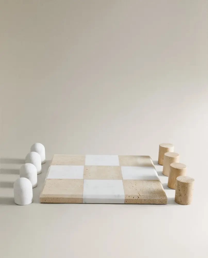 O-X game decor marble
