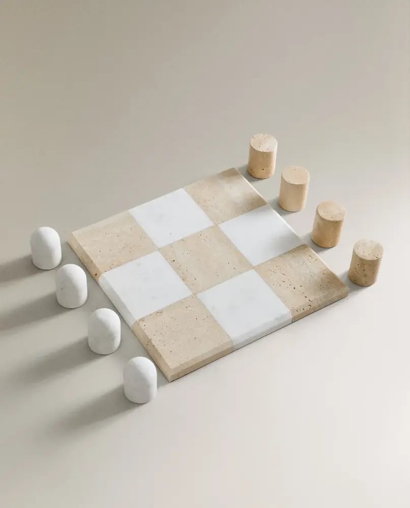 O-X game decor marble