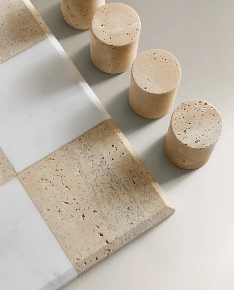 O-X game decor marble