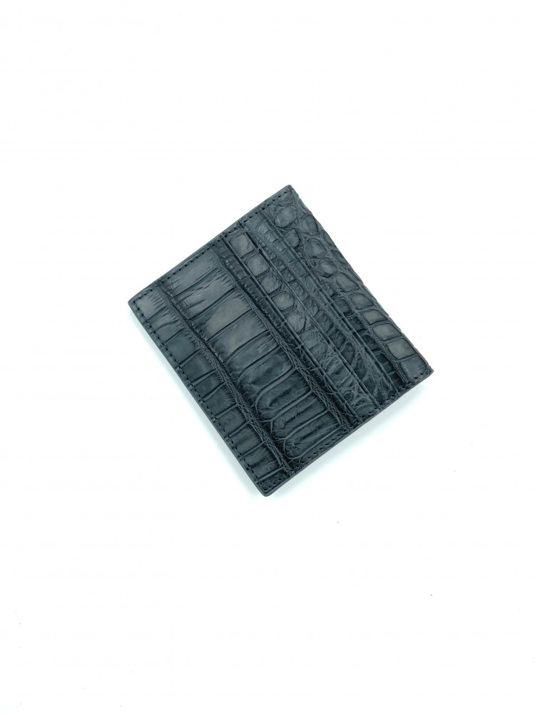 MATT DARK GREY MEN'S CROCODILE WALLET